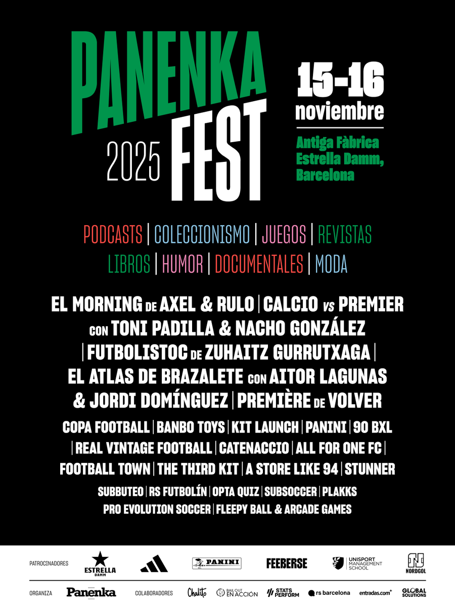 ¡No hay plan mejor para este fin de semana que el PanenkaFest!

🙌 Te estamos esperando: bit.ly/PanenkaFest