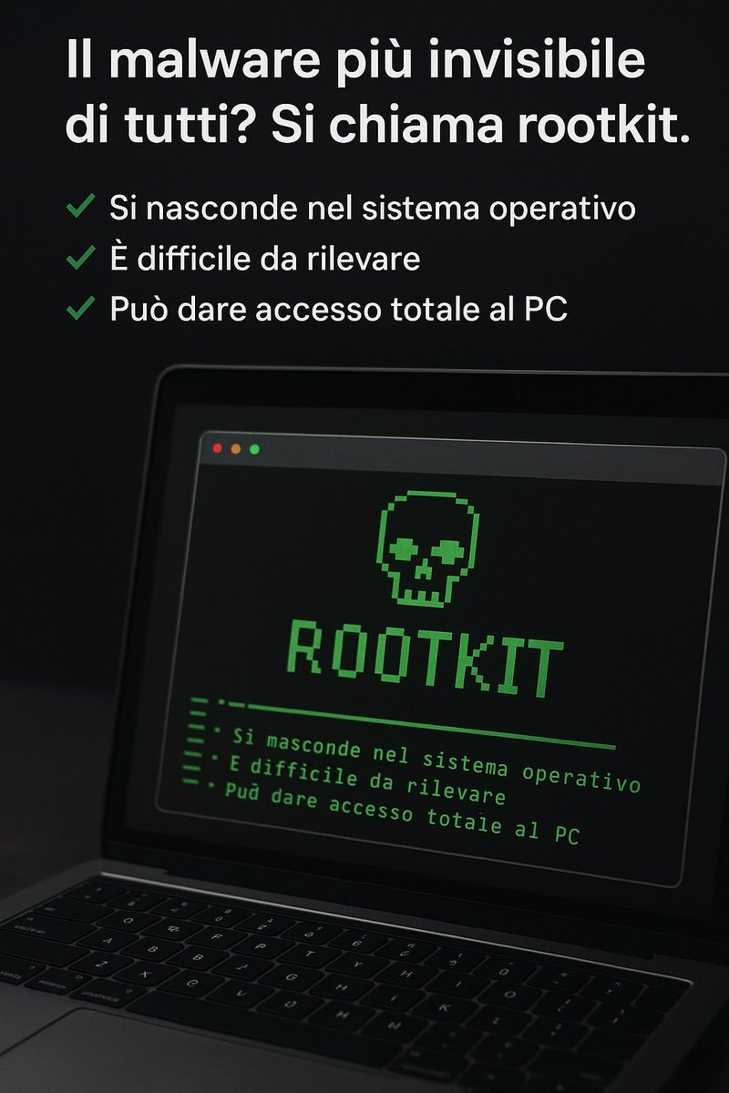 Formbit24's tweet image. Il malware più invisibile di tutti? Si chiama rootkit. 
Guarda il video su YouTube youtube.com/shorts/sDZwDAp…
#FormBit24 #CyberSecurity #Rootkit #Malware #youtubeshort #viralvideo #youtuber #youtuber #youtubevideo #fypシ゚viral #youtube #viralvideos #10Novembre