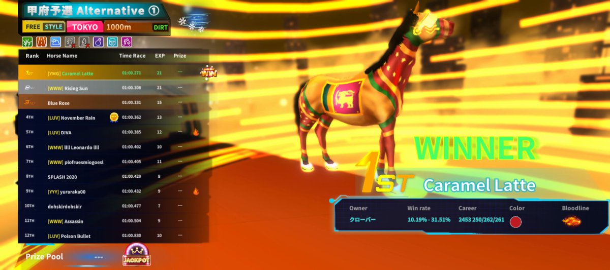 いつもありがとうございます🙇
僅差で1着🥇汁チケ🎫GET✨
大切に使わせていただきます🍀

#メタホース
#METAHORSE
#イワマさんお大事に