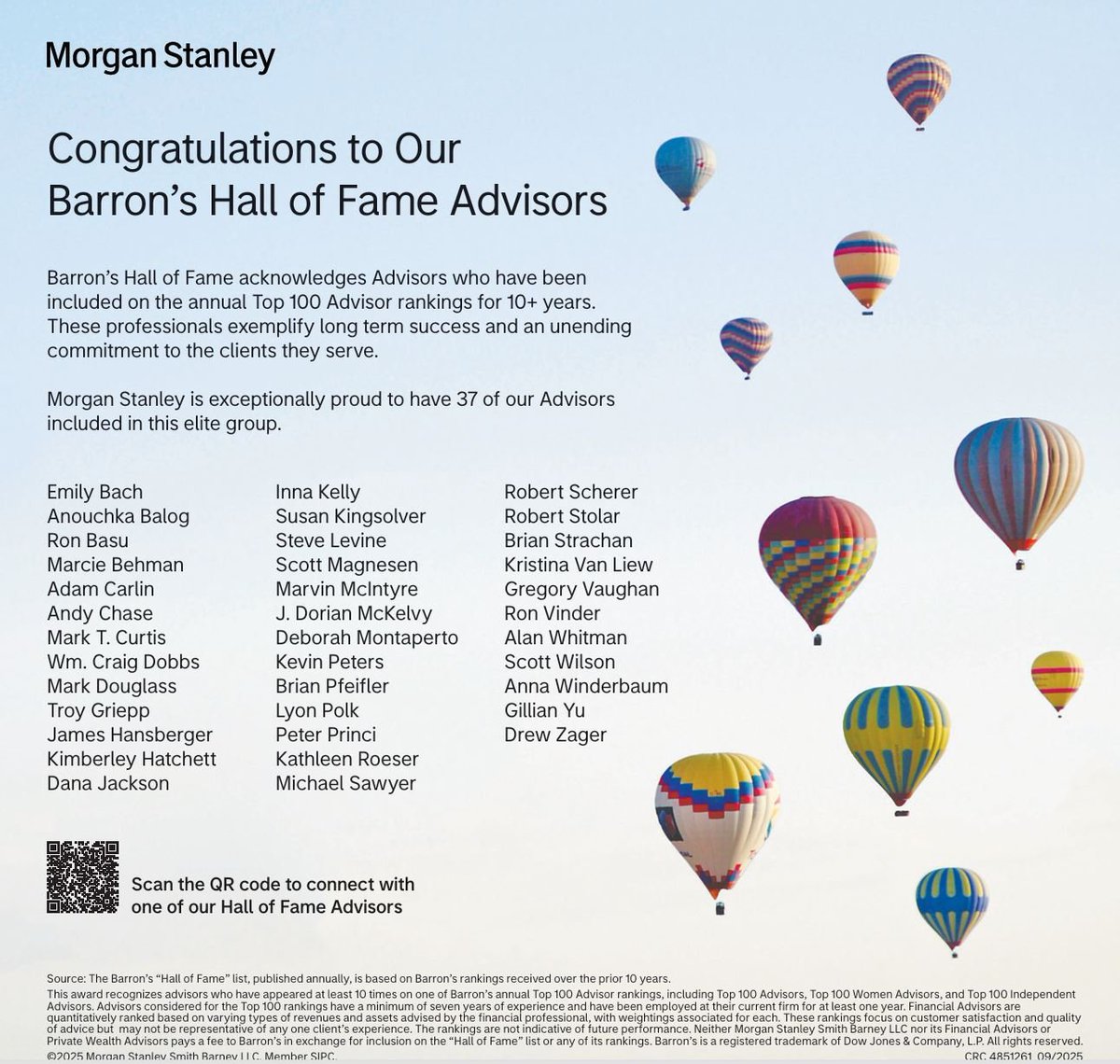 StrachanGroupMS's tweet image. Congratulations to @Brian Strachan and 37 advisors on the Barron's Hall of Fame! 
Link:morganstanley.com/what-we-do/wea…