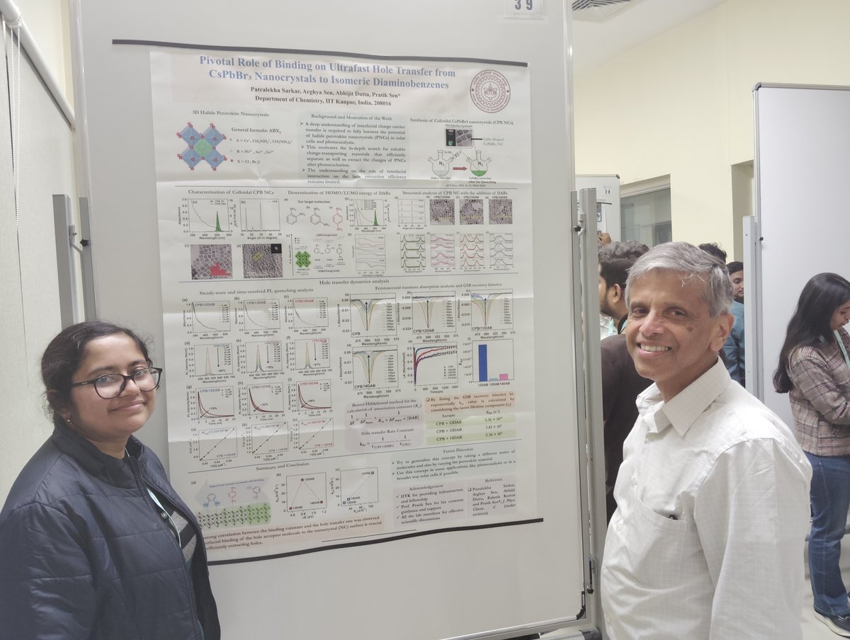 Patralekha97's tweet photo. My First Poster Presentation HyPe2024, @niserbbs. It was a truly memorable experience presenting my research in front of the esteemed @KamatlabND. The day became even more special as my work was accepted in The Journal of Physical Chemistry C on the very same day. https://t.co/xh6DujtQfX