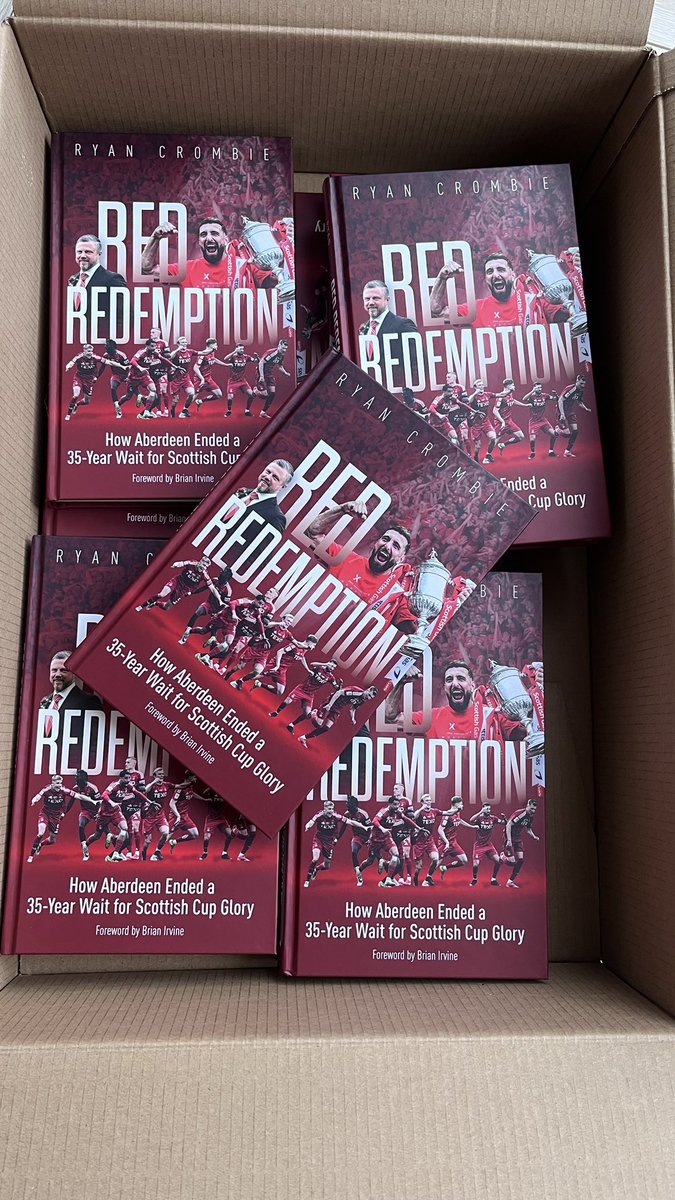ARedPOV's tweet image. With just a week until launch, the legends @PitchPublishing are giving away a copy of my upcoming book!

📘 Red Redemption: How Aberdeen Ended a 35-Year Wait for Scottish Cup Glory

Like &amp;amp; RT to enter. winner chosen at random and announced Monday 17th! 🔴

pitchpublishing.co.uk/shop/red-redem…