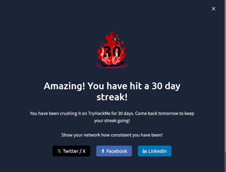 I DID IT 🤩
Now it’s time for that 100 DAYS 🫡 
<a href="/tryhackme/">TryHackMe</a>