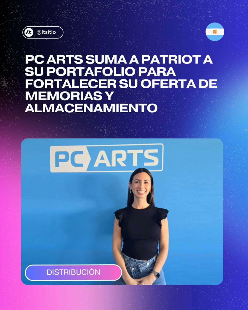 💾 PC Arts incorpora a Patriot a su portafolio en Argentina.

Un paso clave para ampliar su propuesta de soluciones de alto rendimiento para el canal IT.

Descubre mas en la nota⬇️
itsitio.com/ar/distribucio…