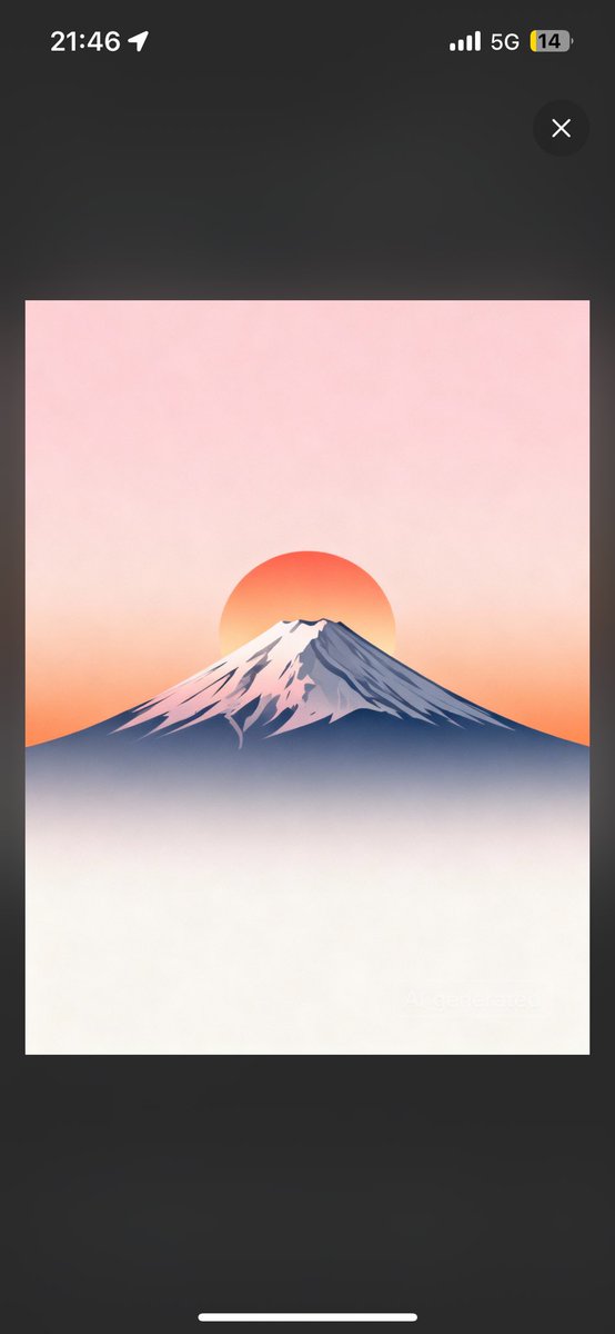 tareme_designer's tweet image. Perplexity に描いてもらった富士山がきれい😌

#富士山 #描いてもらった #Perplexity