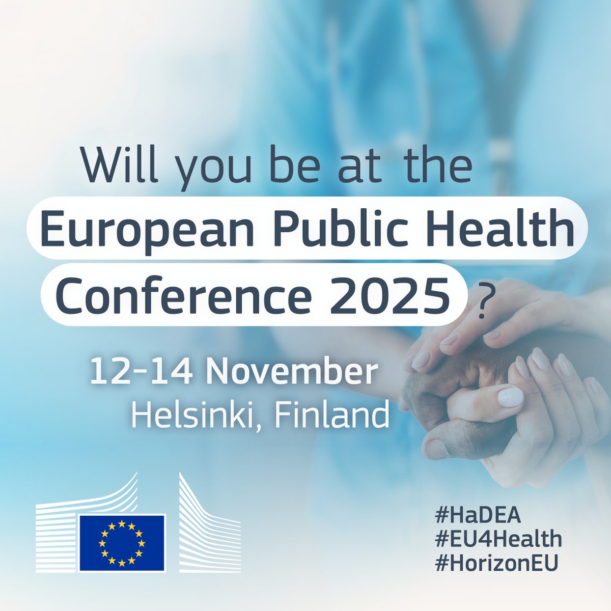 Will you attend the European Public Health Conference in Helsinki this week? Don't miss your chance to meet HaDEA colleagues and EU-funded projects!

👉 hadea.ec.europa.eu/events/europea…

#EPHC2025 #EU4Health #HorizonEU