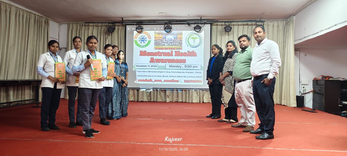 MaaDevi83419's tweet photo. On 10th November 2025, Maa Chandrika Devi Institute of Paramedical Sciences, Lucknow organized a special awareness program on “Menstrual Hygiene and Health” at the Auditorium.

#MenstrualHealthMatters #AwarenessWithEmpathy #StudentWellbeing #BestParamedicalInstitute #BKT #Lucknow https://t.co/QUaJOz4FTs