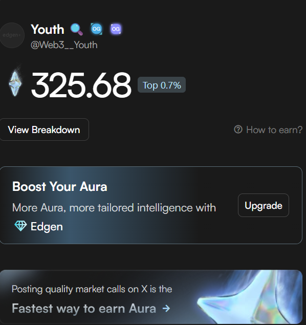 Web3__Youth's tweet image. Yo @FarelGavrila , @_0xrekt and @XPUNK_yi, do us both a favor:

Join @EdgenTech AI to trade smarter and we both get a MASSIVE Aura reward boost. 

And every Aura you farm afterward boosts mine too.

So, no pressure, but join now. Deal? #EdgenTech