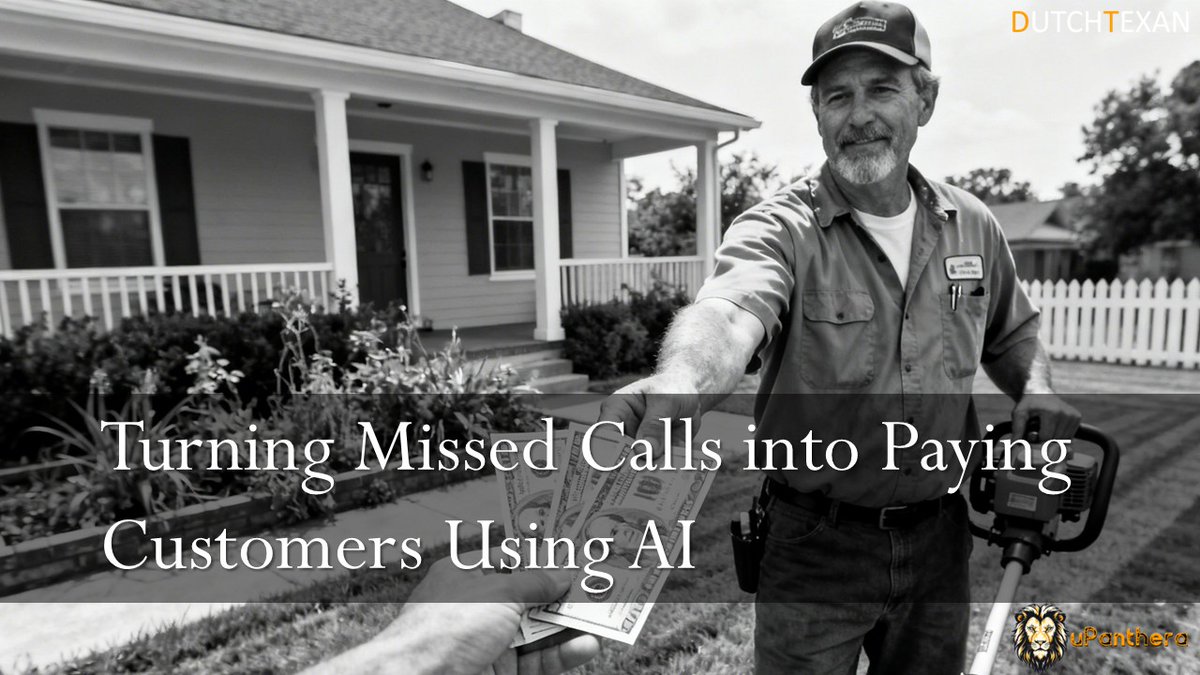 realDutchTexan's tweet photo. Turning Missed Calls into Paying Customers Using AI

Research shows that up to 80 percent of callers who reach voicemail won’t leave a message. They hang up and call your competitor.

https://t.co/KGRlBq30H5 https://t.co/iG46rmJacD