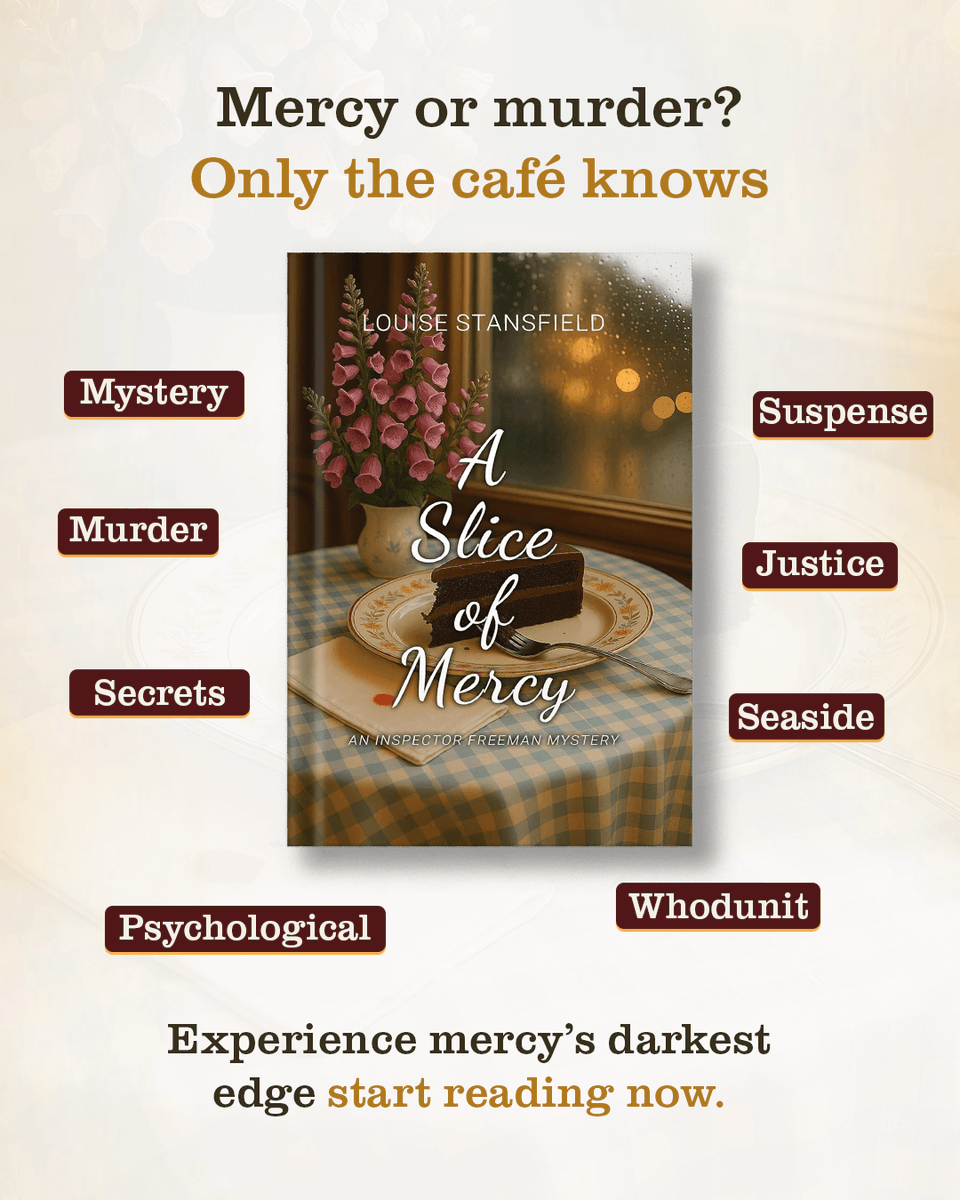 A café filled with warmth and tea hides chilling secrets. Miriam’s kindness comforts many but Inspector Freeman suspects her compassion may come with deadly consequences. By @‌louises86209

Available on - amzn.to/43Hx32u