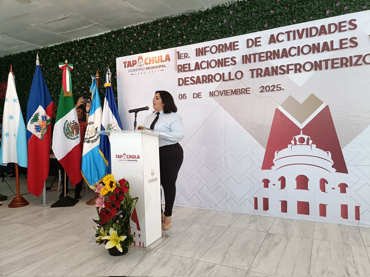 Tapachula en la #FronteraSur tiene claridad de lo que implica su ubicación geográfica.

Durante el informe de labores de su área internacional, se destacó el trabajo en materia de #movilidad internacional.