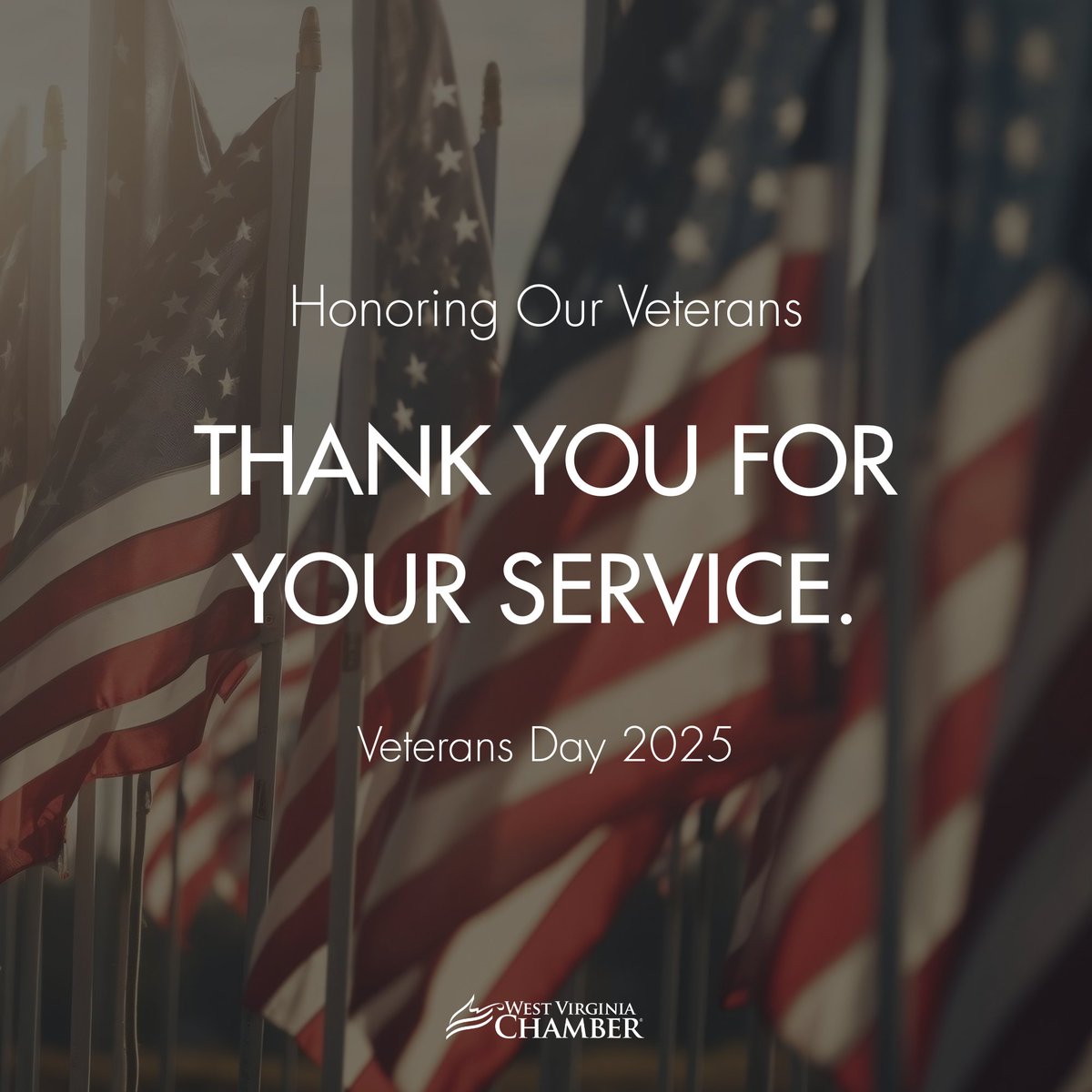 VETERANS DAY 🇺🇸 The <a href="/WVaChamber/">West Virginia Chamber</a> thanks veterans across the Mountain State and nation for your service to our country!