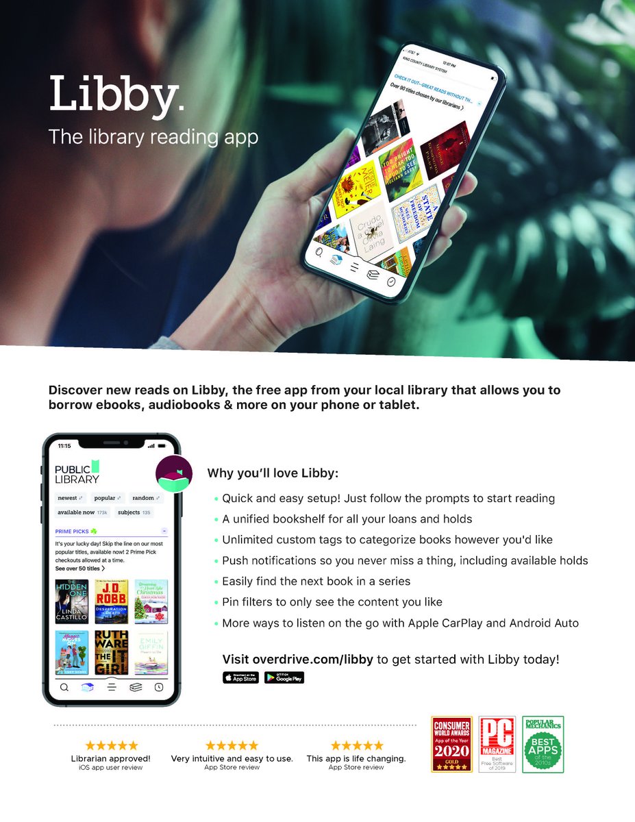 USDLibraries's tweet image. Welcome to OverDrive &amp;amp; Libby e-Books and Audiobooks

OverDrive platform and the Libby App allow current USD students, faculty and staff to check out and download academic e-books and audiobooks on their devices.

libguides.usd.edu/libby