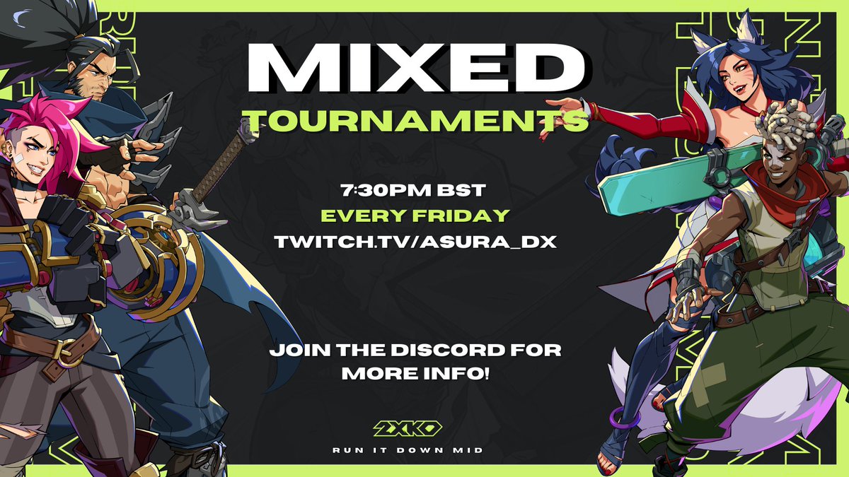 Sign Ups for This week's Run it Down Mid are now live!! 

Live at 7:30pm BST THIS Friday!! Can't wait to see you all there!!!

Link:
start.gg/tournament/run…