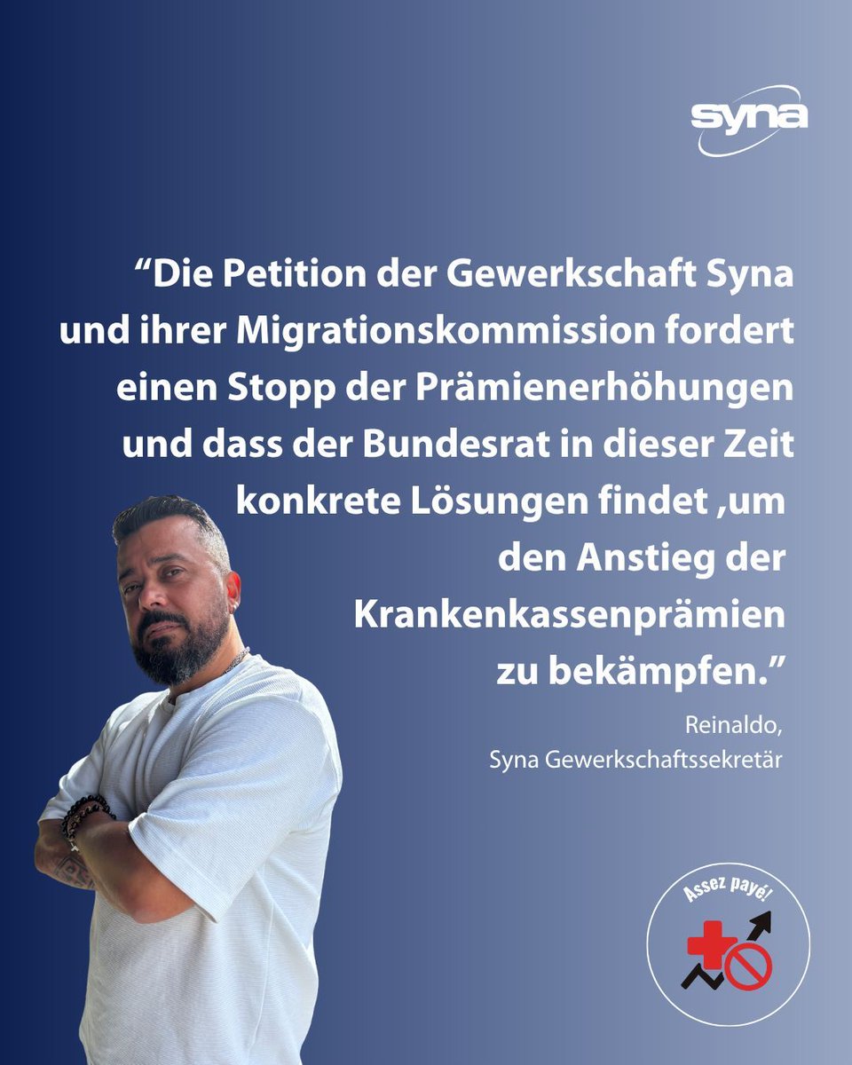 Genug gezahlt!
STOPPT die Erhöhung der #Krankenkassenprämien, bis konkrete Lösungen gefunden sind!
Hier kannst du die Petition unterzeichnen:
syna.ch/genug-gezahlt

#gewerkschaft #krankenasse #praemien