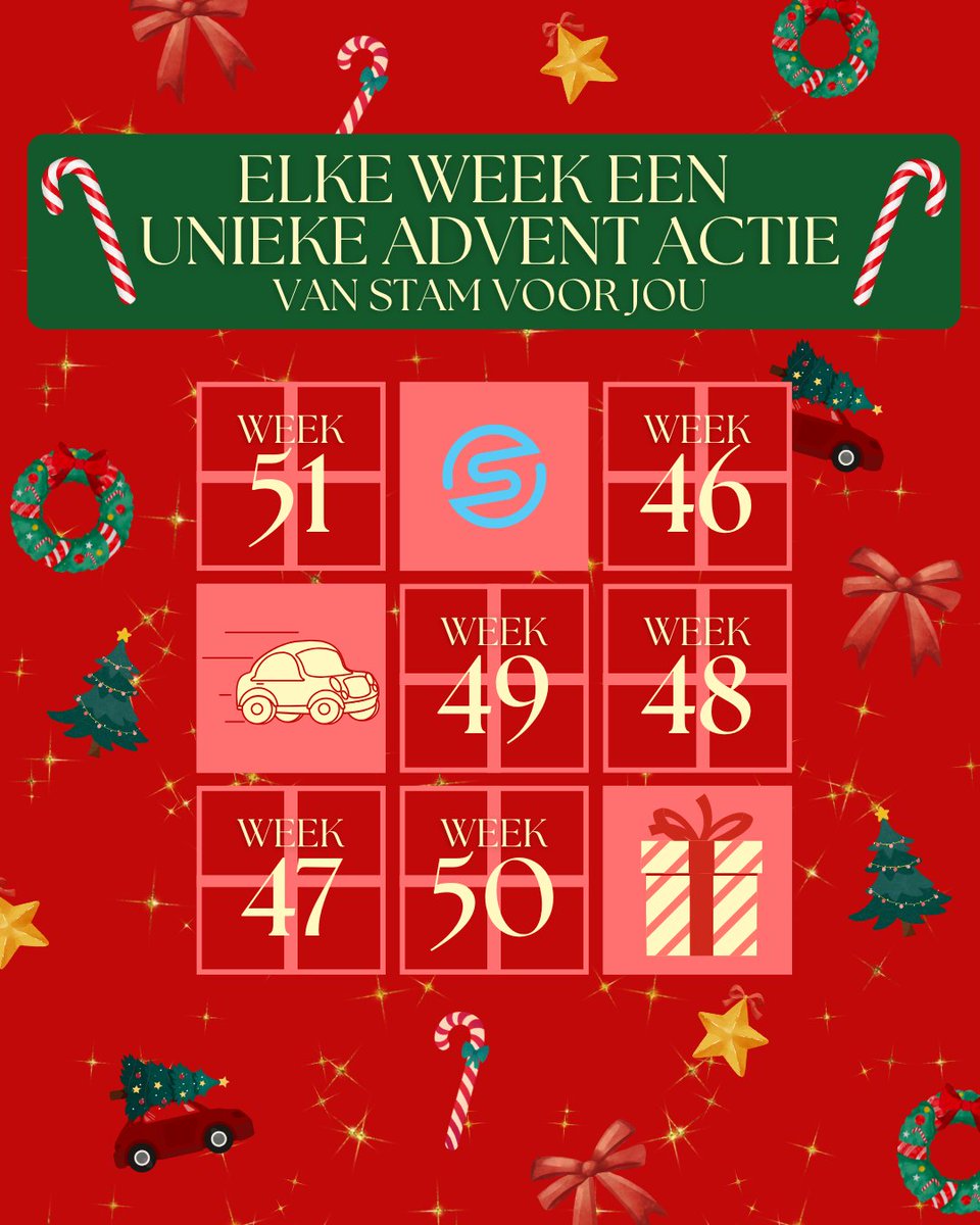 🎁 STAM ADVENT ACTIE 🎄
T/m 20 december geven wij extra cadeaus boven op de hoge kortingen bij aankoop van een nieuwe Renault. 🌟 

Elke week een andere actie die echt alleen die week geldig is. Open het eerste cadeau via hubs.ly/Q03Sp7Kn0

#unboxing #adventkalender #kerst