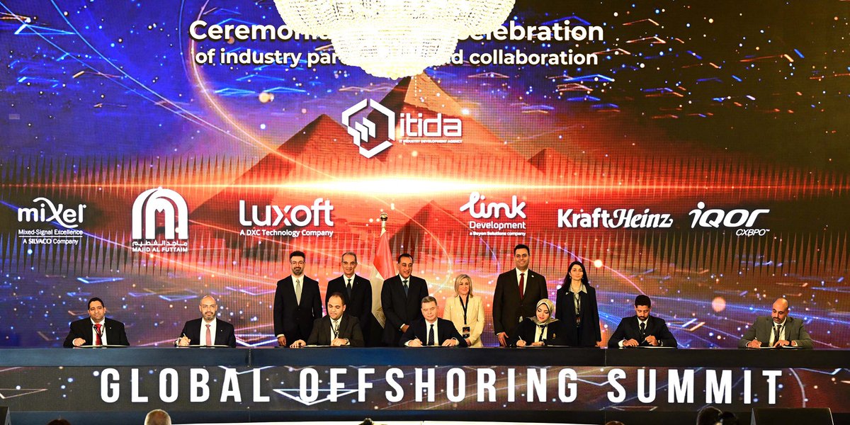 linkdevelopment's tweet image. We are proud to renew our three-year Memorandum of Understanding (MoU) with the Ministry of Communications and Information Technology (MCIT) and the Information Technology Industry Development Agency (ITIDA) during the Global Offshoring Summit 2025.
 
The MoU reinforces our…