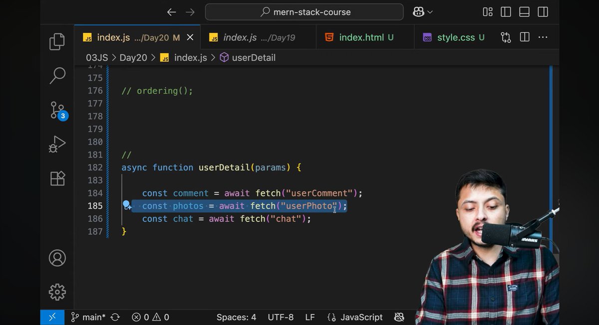 Manishkumawatt's tweet image. #Day35  Complete✅ Of #MERNSTACK Course with
@CoderArmy  &amp;amp; @rohit_negi9 

I learned about Async &amp;amp; Await in #JavaScript!
Writing async code feels so much cleaner now — no more messy .then() chains 🚀
async → makes a function return a promise
 await → waits for it to resolve
#IT