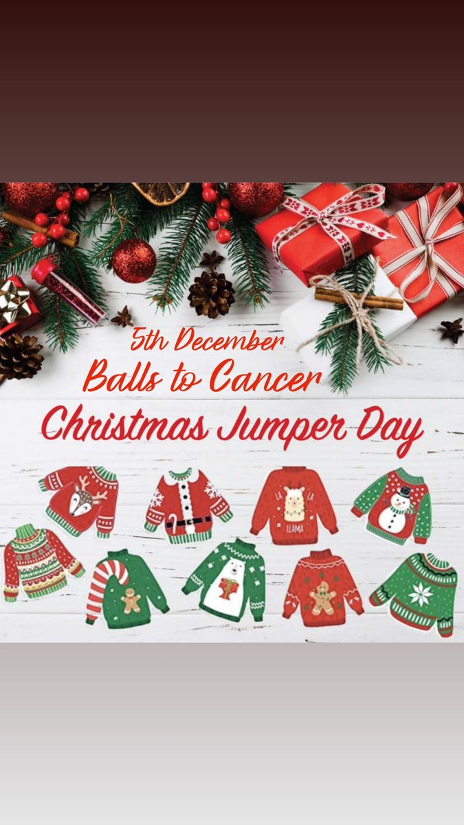 Ballstocancer's tweet image. Help us raise desperately needed funds this #Christmas with our #Christmasjumperday fundraising event. Get your school, college, university, workplace etc... to get involved everyone wears their best Christmas get up and each donate £1 (or more) its really simple. #getinvolved…