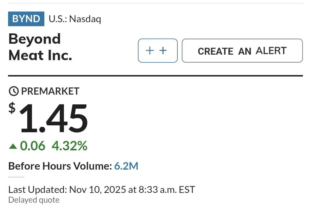 $BYND volume picking up🔊📈