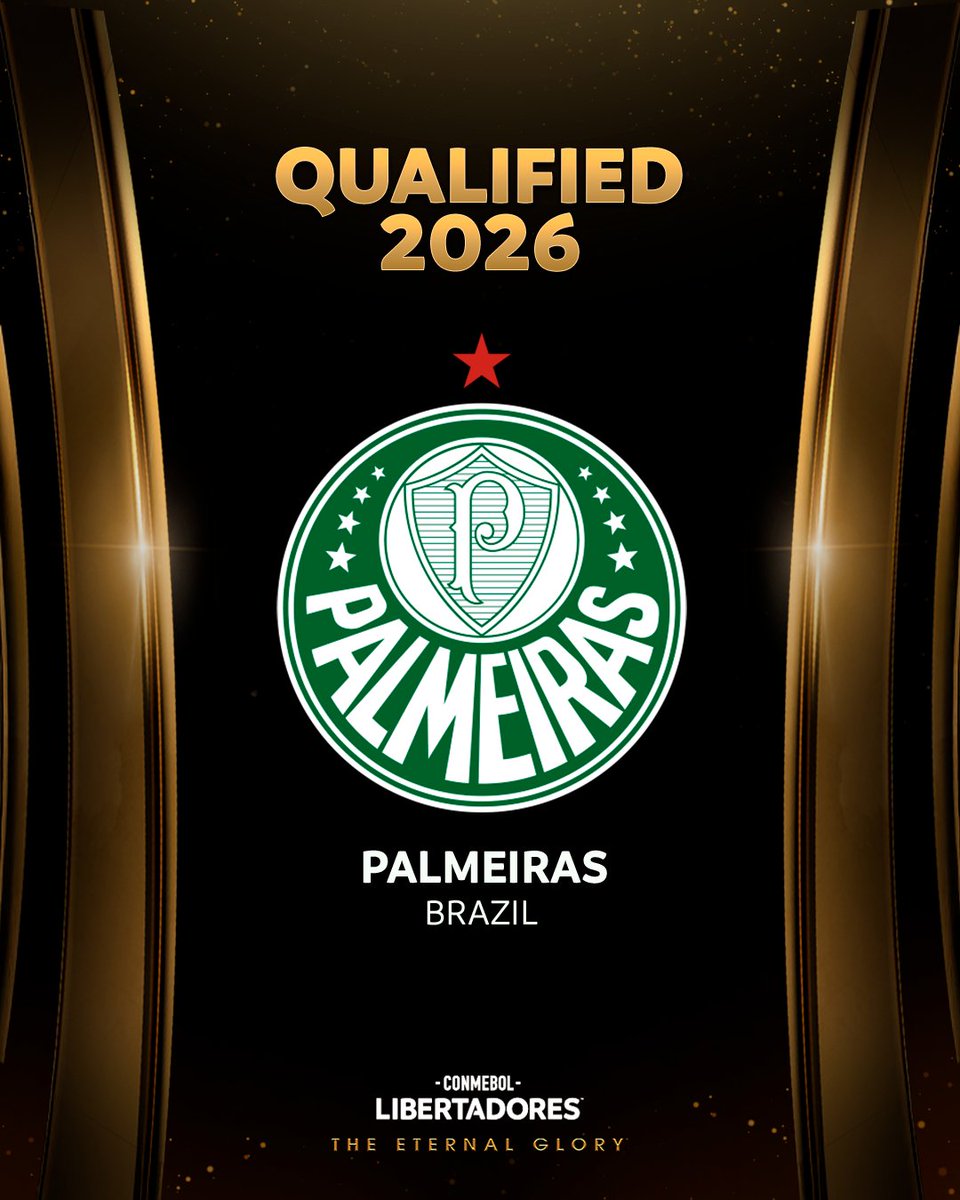 TheLibertadores's tweet photo. 🟢⚪ @Palmeiras' spot in the 2⃣0⃣2⃣6⃣ CONMEBOL #Libertadores is secured! 🎟 https://t.co/Flf3GgJD7Y