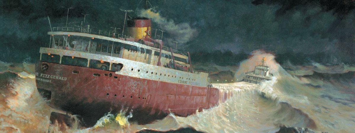 50 years ago today, the SS Edmund Fitzgerald went down in Lake Superior, taking the entire crew with her. RIP to all 29 of those brave sailors, and of course to Gordon Lightfoot, who helped memorialize this tragedy forever with one of the greatest songs ever written.