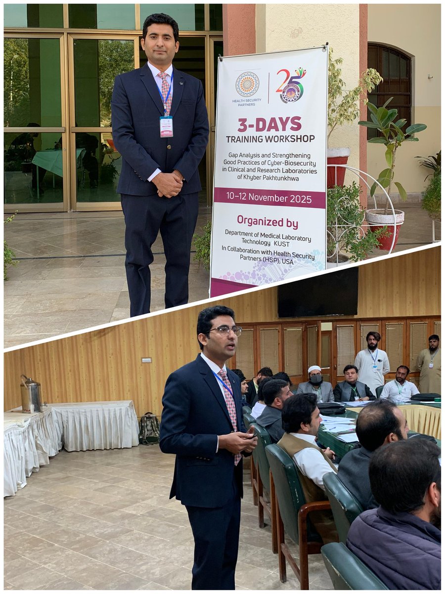 zeezila's tweet image. Day 1 of three Day Cyberbiosecurity Training for KPK Labs: Strong start!

Participants nailed preliminary Cyber-Bio-Risk Assessments for their organisations.

Coming Days: Deep-dive cyberbio risk assessments + tailored mitigation plans for Pakistan. 💪 #Cyberbiosecurity