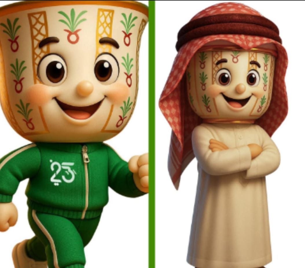 تميمة دورة ألعاب التضامن الاسلامي الرياض 25
 هي عبارة فنجال القهوة السعودية 
تم تصميم الفنجان بروح مستوحاة من التراث السعودي وقيم الضيافة 
 فكرة ممتازة جدا نالت إعجاب الجميع
#دورة_ألعاب_التضامن_الإسلامي