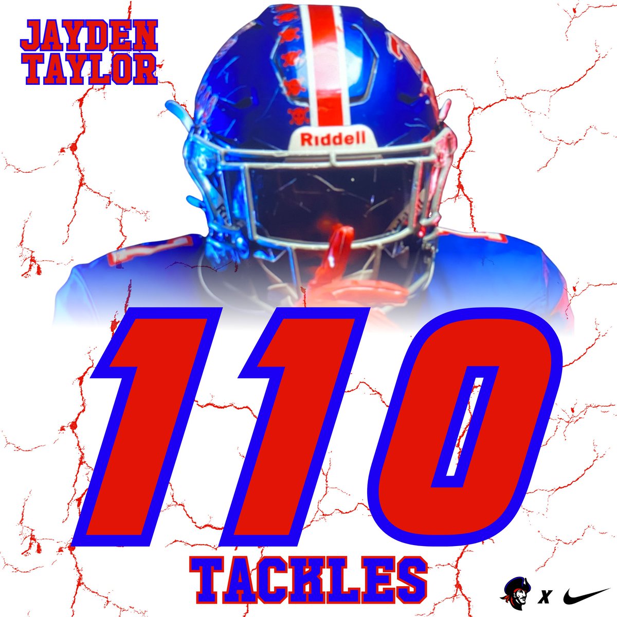 Congratulations to <a href="/JaydenT22/">Jayden "𝕁𝕋" 𝕋𝕒𝕪𝕝𝕠𝕣</a> for going over 100 tackles on the year in Friday night's playoff victory against South Pike! He currently sits at 110 tackles on the year which is the 3rd most in school history in a single season.