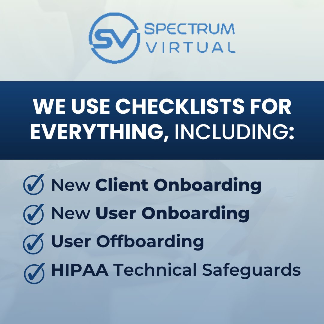 spectrumvirt's tweet image. Is your healthcare tech slowing you down? We’ll help you implement best practices that improve patient care and efficiency. Send us a message at spectrumvirtual.com! 💡

#SpectrumVirtual #HealthcareIT #TechEfficiency #ManagedIT #PatientCare #ITSupport