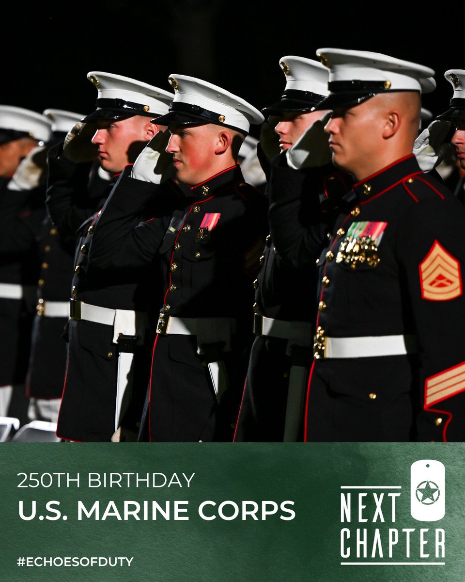 NextChapterColo's tweet image. Today we honor 250 years of the United States Marine Corps, a legacy of discipline, loyalty, and excellence. To every Marine, past and present, thank you for your courage and unwavering commitment. 

Semper Fidelis.

#Marines #SemperFi #NextChapter #EchoesOfDuty