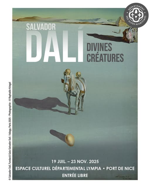 🎨🕰️ Exposition Dalí à la Galerie Lympia ✨

📅 Jusqu’au 23 nov 2025
📍 Galerie Lympia – Nice
👉 ow.ly/zAKw50Xkg6H

#CotedAzurFrance #Nice06 #GalerieLympia #Dali #exposition #art <a href="/AlpesMaritimes/">alpesmaritimes</a>