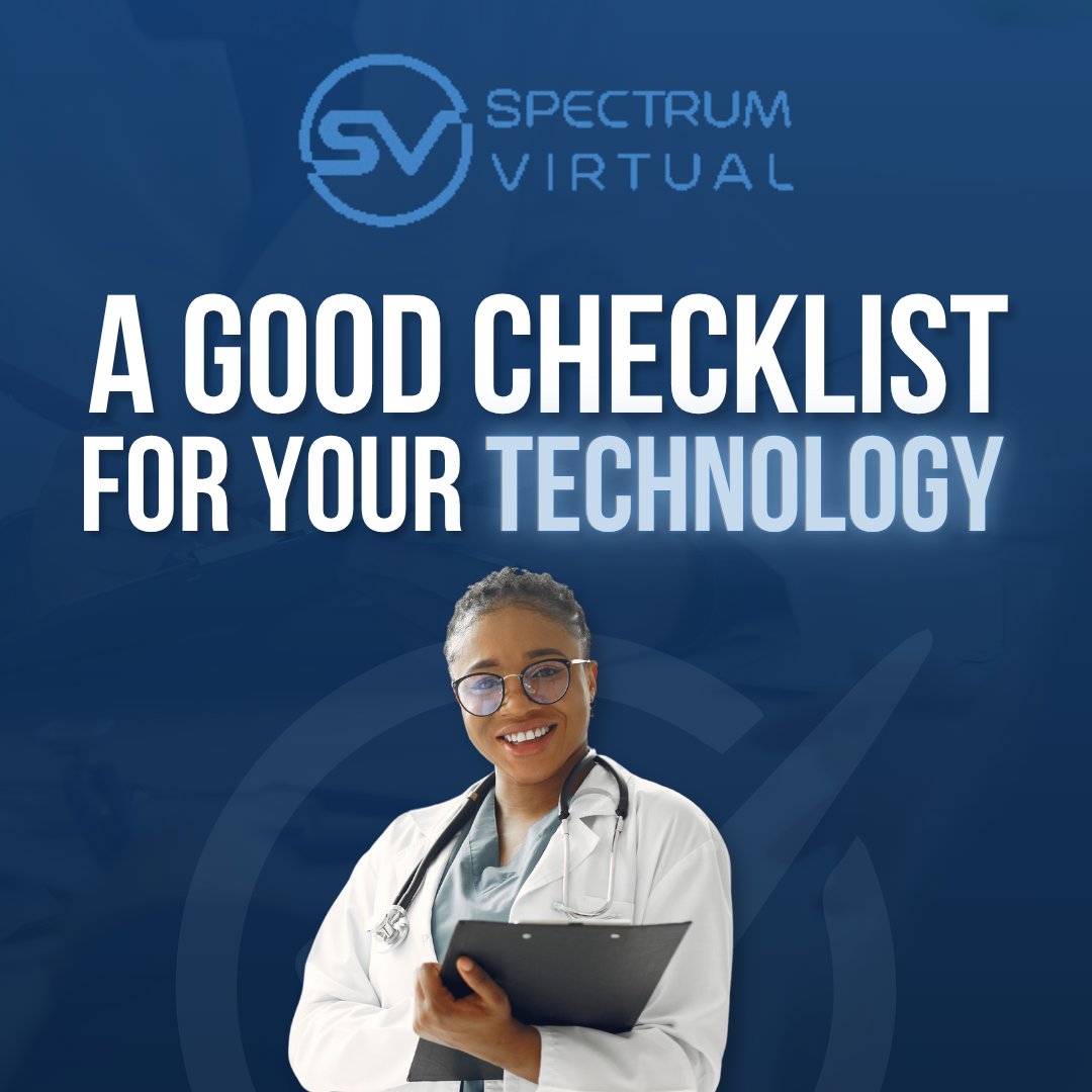 spectrumvirt's tweet image. Is your healthcare tech slowing you down? We’ll help you implement best practices that improve patient care and efficiency. Send us a message at spectrumvirtual.com! 💡

#SpectrumVirtual #HealthcareIT #TechEfficiency #ManagedIT #PatientCare #ITSupport