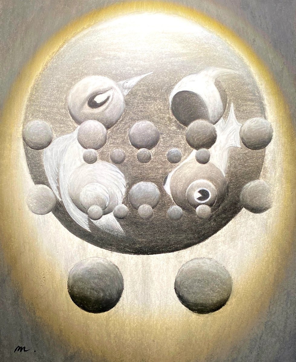 GM, Creatives &amp; Collectors! ☀️
“As Above So Below” by <a href="/molly_mccutch/">Molly McCutcheon</a> — charcoal and light reflection on paper.
Step into the week grounded in balance and lifted by light. 💫