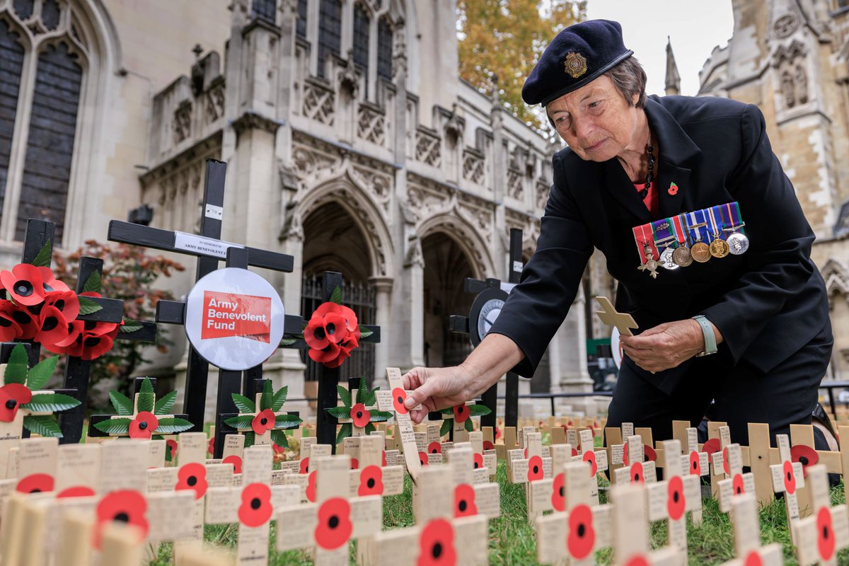 ArmyBenFund's tweet image. Last week, the Army Benevolent Fund planted nearly 50 Remembrance crosses in the Field of Remembrance at @wabbey. Each cross carries a handwritten tribute from an ABF beneficiary or supporter, honouring a fallen comrade or loved one who served in the Army.

Among the dedications…