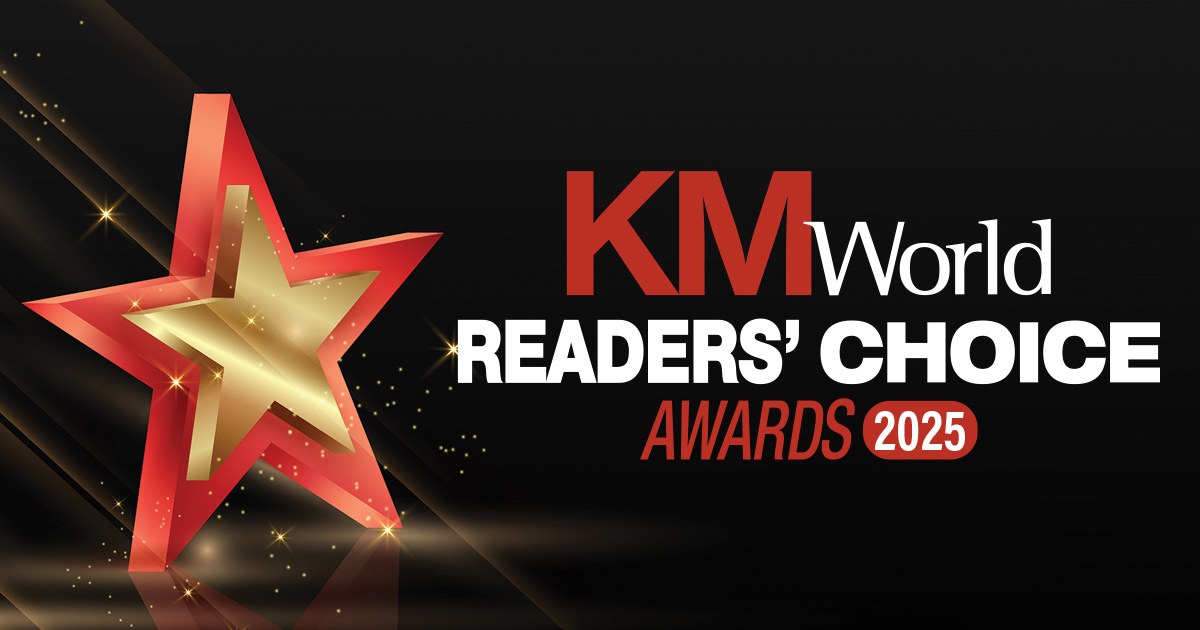 KMWorldMagazine's tweet image. Congrats to @SearchUnify for winning the #IntelligentSearch and Discovery category for the #KMWorld 2025 Readers&apos; Choice Awards! champ.ly/o3HRGWY_