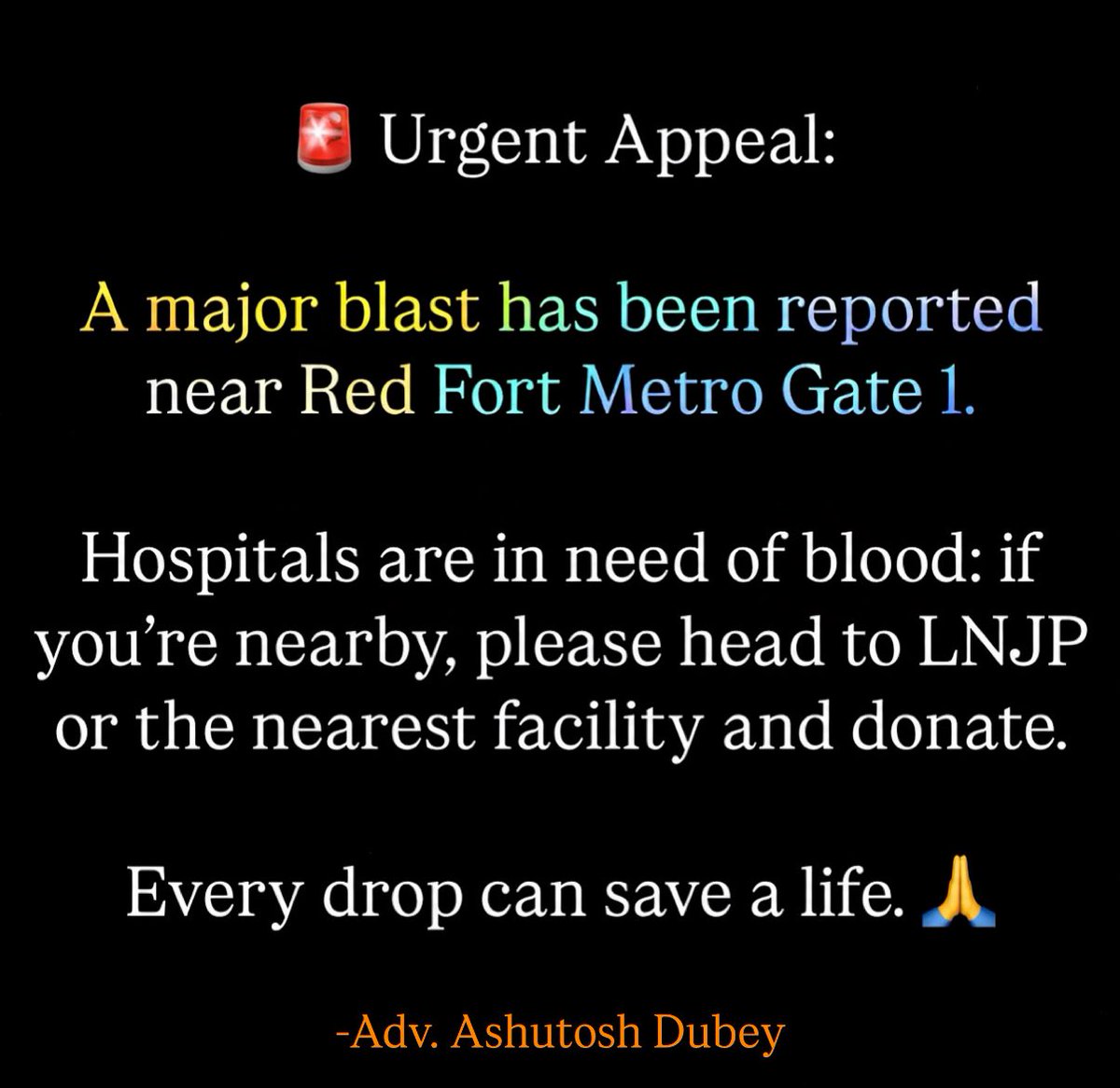 AdvAshutoshBJP's tweet image. Every drop can save a life. 🙏 #redfort