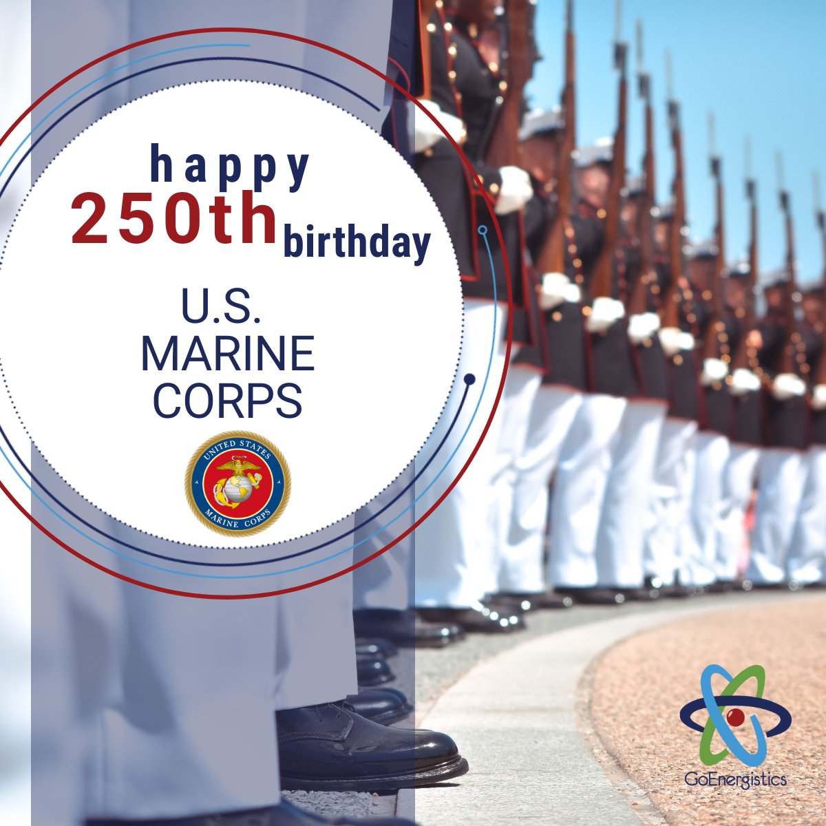 🎉 Happy 250th Birthday to the United States Marine Corps!

For 250 years, since November 10, 1775, Marines have stood for honor, courage, and commitment. 
Semper Fi! 🦅🌎⚓

#USMC250 #MarineCorpsBirthday #GoEnergistics #ServingThoseWhoServe