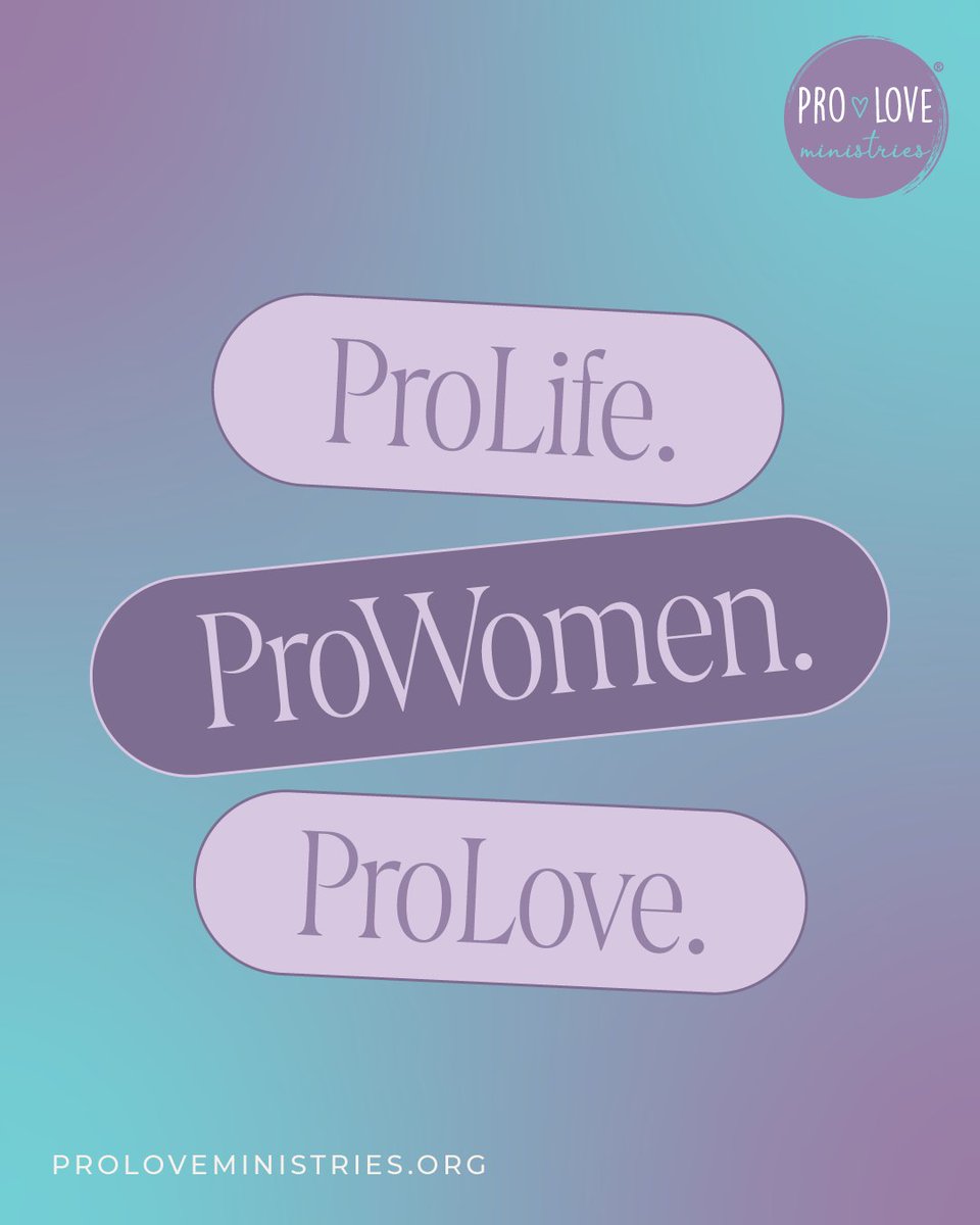 ProLoveMinistry's tweet image. Pro-life ✨ is ✨ pro-woman.​
​
Because loving life means loving her. 💜​
​
#ProLife #ProChoice #ProLove