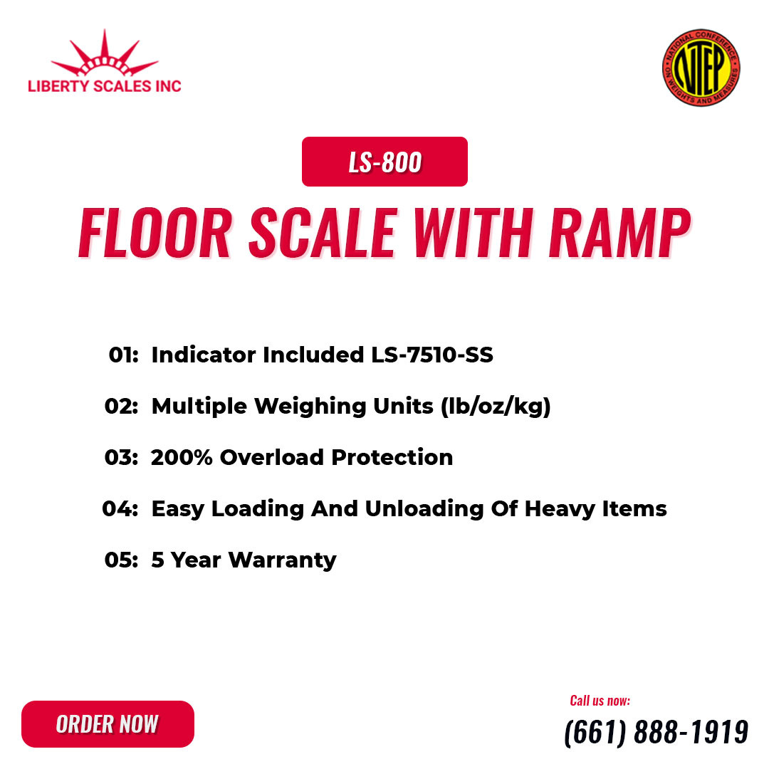 ScalesLiberty's tweet image. 🚀 Boost Your Efficiency with the Liberty LS-800-2x2 NTEP Floor Scale with Ramp!
Contact us:
📞 (661) 888-1919
📧 sales@libertyscales.com
🌐 Learn More: libertyscales.com/products/liber…
#IndustrialScales #WeighingSolutions #Durability