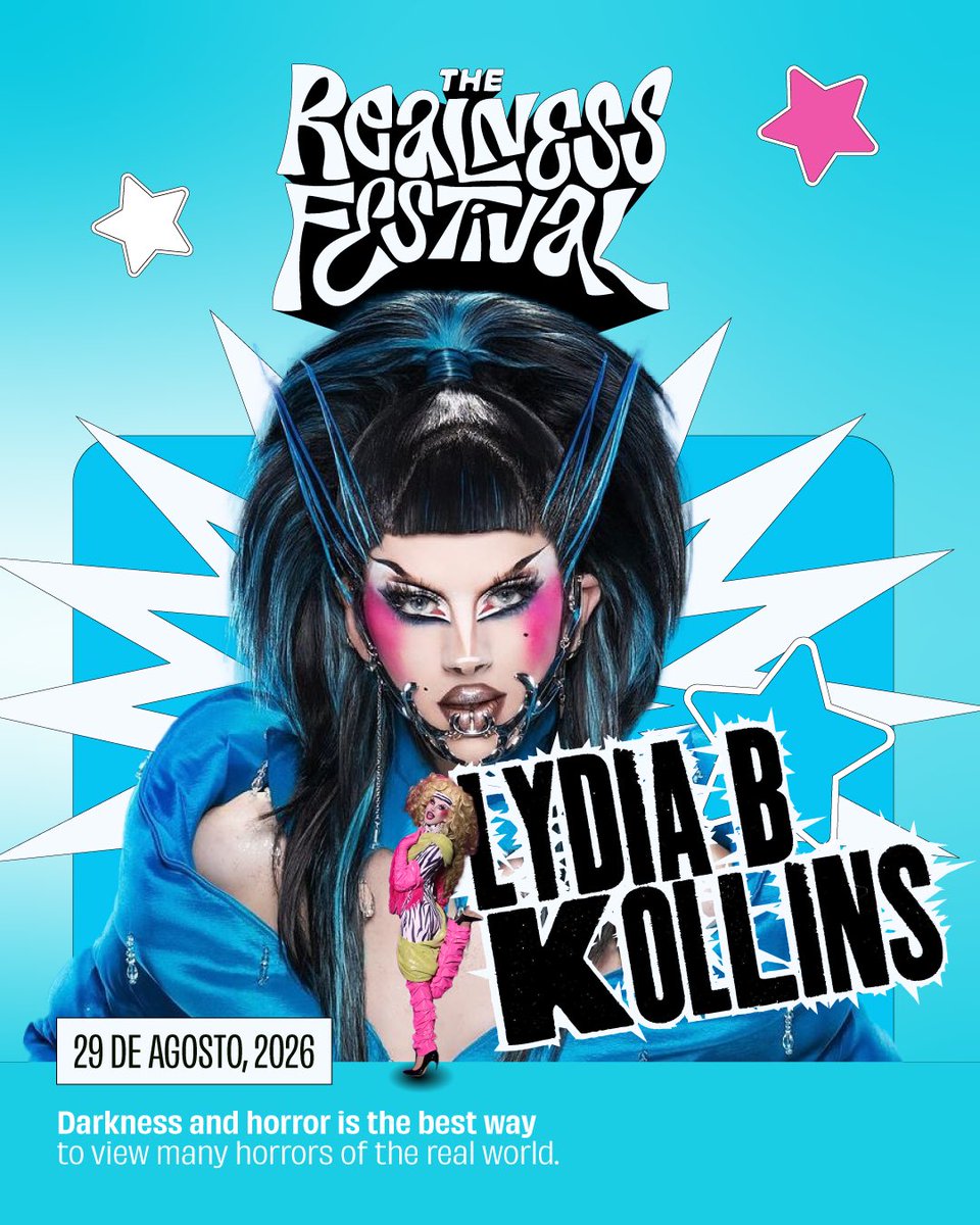 LYDIA B. Kollins da 17° temporada é a primeira atração confirmada no THE REALNESS 2026 que acontece no dia 29 de Agosto de 2026 e a PRÉ-VENDA JÁ ESTÁ ABERTA, corre pra garantir!