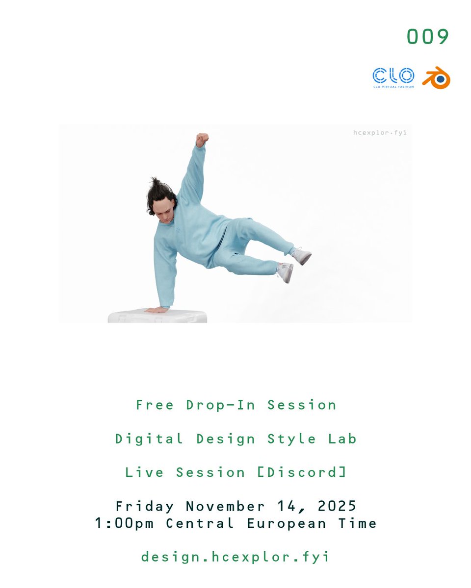 HCexplor's tweet image. Digital Design Style Lab goes LIVE this Friday at 1PM CET! Troubleshoot your 3D workflow issues in real-time, fix broken patterns, and reclaim your creative momentum. Questions ready? 

Bring file, get unstuck FAST. Makers only.

🪡 DM for invite! #DigitalFashion