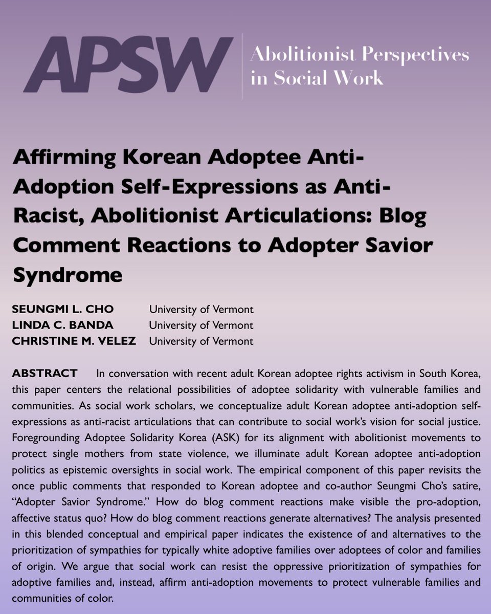 Abolitionist Perspectives in Social Work tweet media