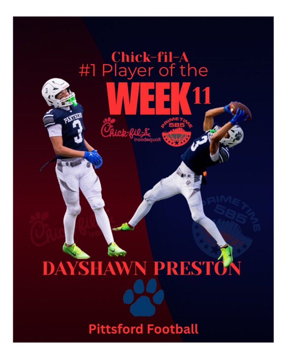 Congratulations <a href="/DayshawnPr/">Dayshawn Preston</a>! Dayshawn had 7 Catches for 71 yards, 2 TDs and 2 INTs over the weekend!