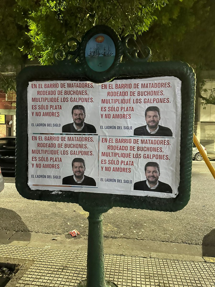 "En el barrio de Matadores, rodeado de buchones, multipliqué los galpones. Es sólo plata y no amores" 

Matías Lammens