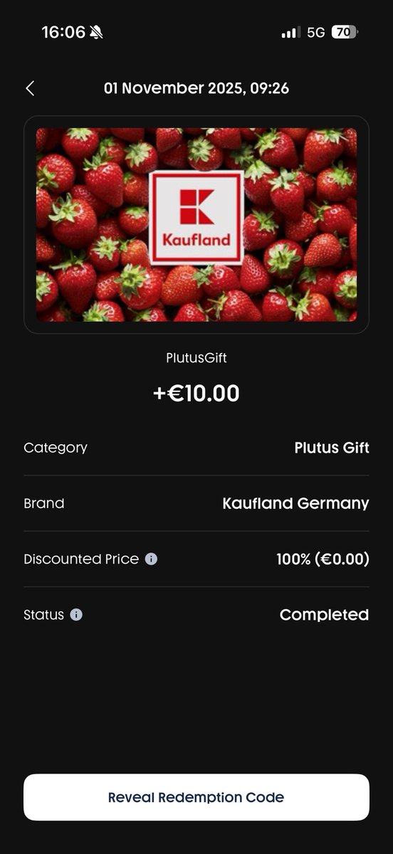 Grandpa4Reflex's tweet photo. @plutus Already using @Plutus Metal and loving it! The rewards stack up fast with my perks and 0% payout fees. 100% off for giftcards. Real crypto cashback that actually pays back. #PLU #PLUS https://t.co/Tt20IRHVIZ
