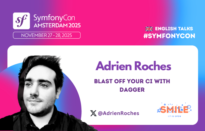 sensiolabs's tweet image. #Symfony_Con Amsterdam 🚲 is just a few weeks away

Thrilled to announce that 2 SensioLabs team members will be speaking:
⚔️ Blast Off Your CI with Dagger @AdrienRoches 
🔍 Adding semantic search to your #Symfony app by Stiven Llupa

See you in Amsterdam on November 27-28 👇