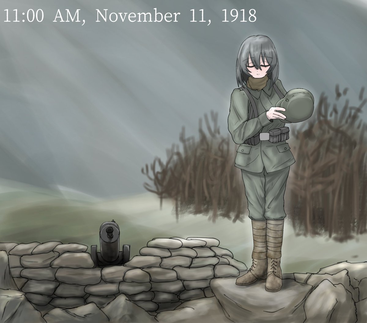 11月11日の午前11時に第一次世界大戦が終わったよ
大戦が終わった時ドイツの塹壕から兵士が出てきて英軍陣地にお辞儀して去っていったらしい