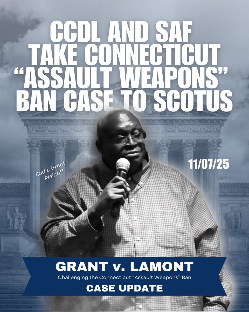 💥BREAKING💥: CCDL and <a href="/2AFDN/">SAF</a> have petitioned The Supreme Court to hear our case challenging Connecticut’s ban on so-called “assault weapons”.

Donate TODAY at CCDL.US/Donate to support our case 🙏