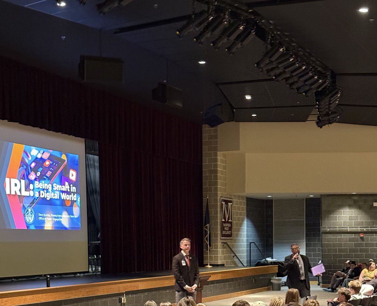 Many thanks to the Attorney General’s Office for presenting to our 6th graders today about #DigitalCitizenship <a href="/MMS_principals/">MMS principals</a>